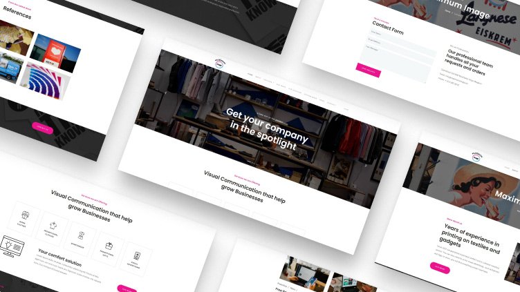 Elegant website design for a clothing store, highlighting trendy apparel and seamless user experience for online shopping.